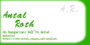 antal roth business card